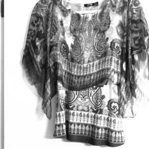 Apt 9 Scarf over spaghetti tank top PS